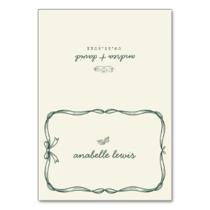 Mesa Tarjeta de lugar de boda editable con nombre del i