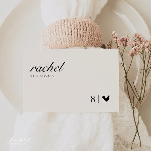 Mesa Tarjeta de lugar de boda elegante con icono de com