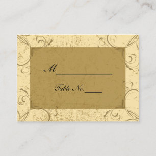Mesa Tarjeta de lugar de boda elegante y angustiada