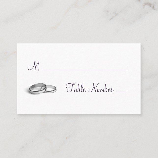 Mesa Tarjeta de lugar de Boda Eternity (Anverso)
