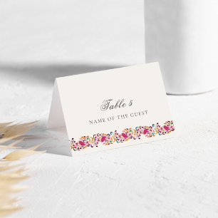 Mesa Tarjeta de lugar de boda floral cisne perla románt