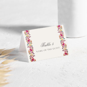 Mesa Tarjeta de lugar de boda floral de cisne de perla 