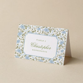 Mesa Tarjeta de lugar de boda floral verde salvia dobla