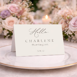 Mesa Tarjeta de lugar de boda minimalista elegante
