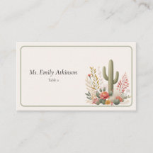 Tarjeta de lugar de boda Saguaro & Sage Flat