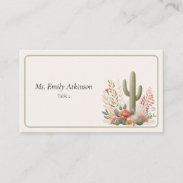 Mesa Tarjeta de lugar de boda Saguaro & Sage Flat
