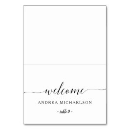 Mesa Tarjeta de lugar de boda Tent - Caligrafía Románti