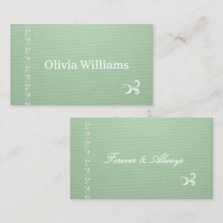 Mesa Tarjeta de lugar de boda verde pistacho elegante