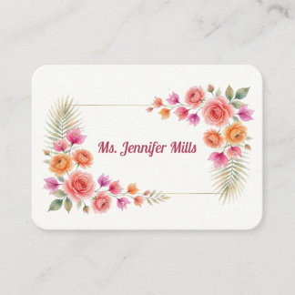 Mesa Tarjeta de lugar de Buganvilla en Flor