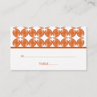 Mesa Tarjeta de lugar de decoración moderna naranja