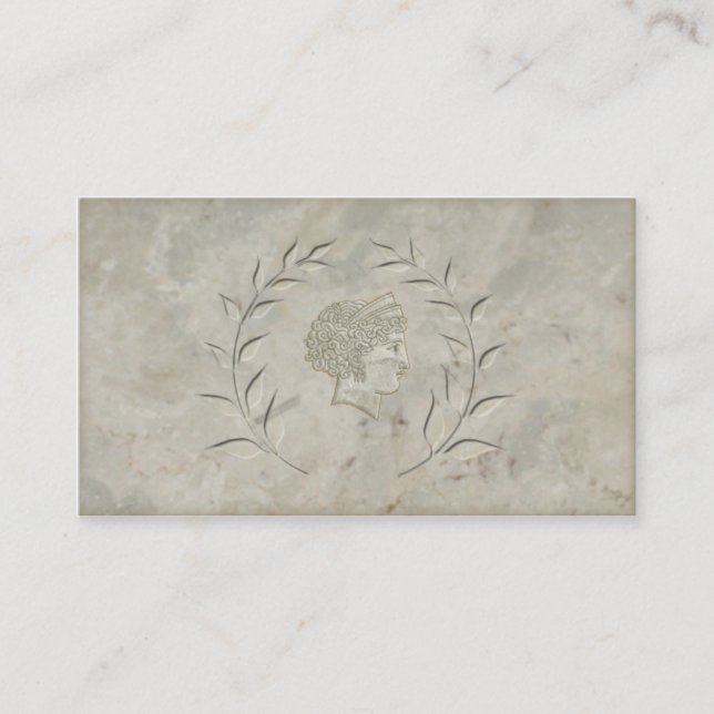 Mesa Tarjeta de lugar de la diosa Juno rodeada de coron (Anverso)