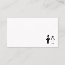 Tarjeta de lugar de Mr. y Mrs. Married