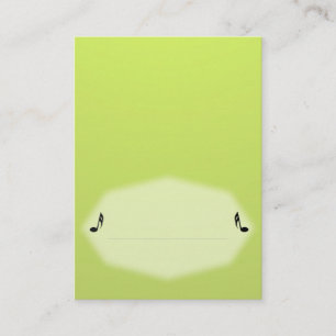 Mesa Tarjeta de lugar de música verde