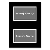 Tarjeta de lugar de nombre con matices de color El