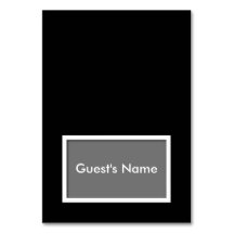 Tarjeta de lugar de nombre con matices de color El