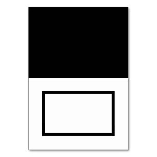 Mesa Tarjeta de lugar de nombre con techo blanco y negr
