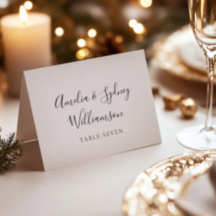 Mesa Tarjeta de lugar de nombre personalizada de script