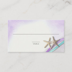 Mesa Tarjeta de lugar de orquídea cinta estrella de mar
