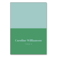 Tarjeta de lugar de Personalizado verde azul claro