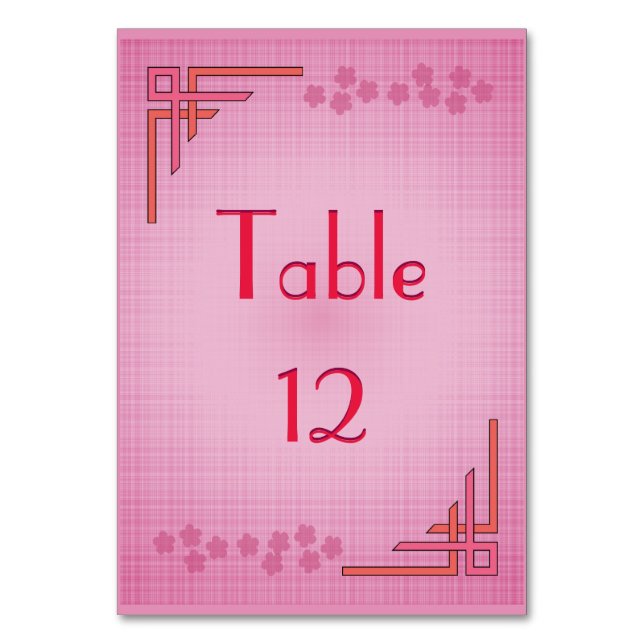 Mesa Tarjeta de lugar de tabla (Anverso)