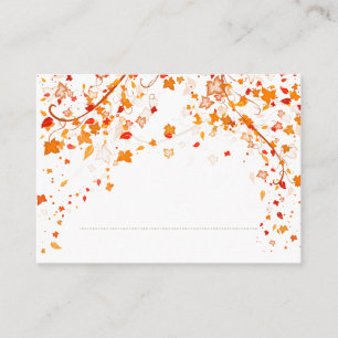 Mesa Tarjeta de lugar del Boda de flotación de otoño