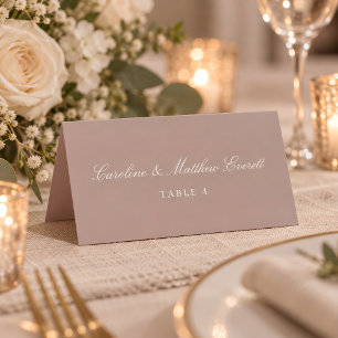 Mesa Tarjeta de lugar elegante con nombre personalizado