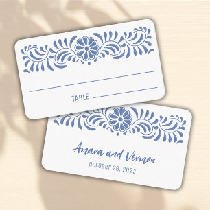 Mesa Tarjeta de lugar estilo talavera mexicana