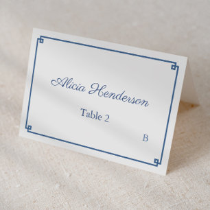 Mesa Tarjeta de lugar individual para ducha de boda de 