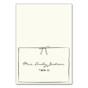 Mesa Tarjeta de lugar manuscrita Coquette Bow de Moda i