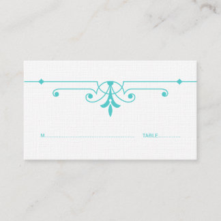 Mesa Tarjeta de lugar ornamental Aqua v2 Fancy