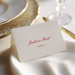 Mesa Tarjeta de lugar para invitados de boda elegante v
