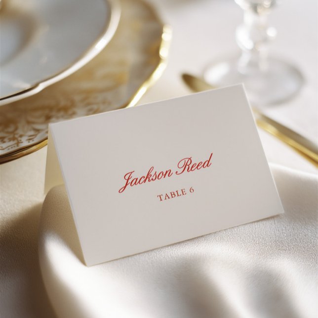 Mesa Tarjeta de lugar para invitados de boda elegante v (Vintage Elegant Wedding Guest Place Card)