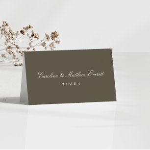 Mesa Tarjeta de lugar personalizada elegante con guión