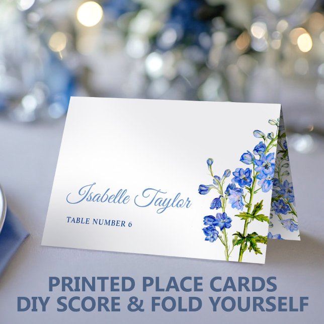 Mesa Tarjeta de lugar personalizada para boda con flore (Subido por el creador)