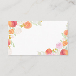 Mesa Tarjeta de lugar plana de color agua melocotones y