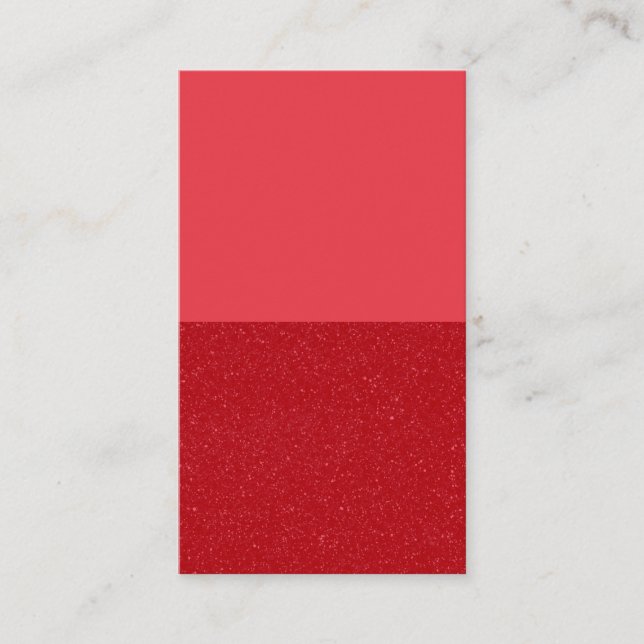 Mesa Tarjeta de lugar plana dividida con brillo rojo de (Anverso)