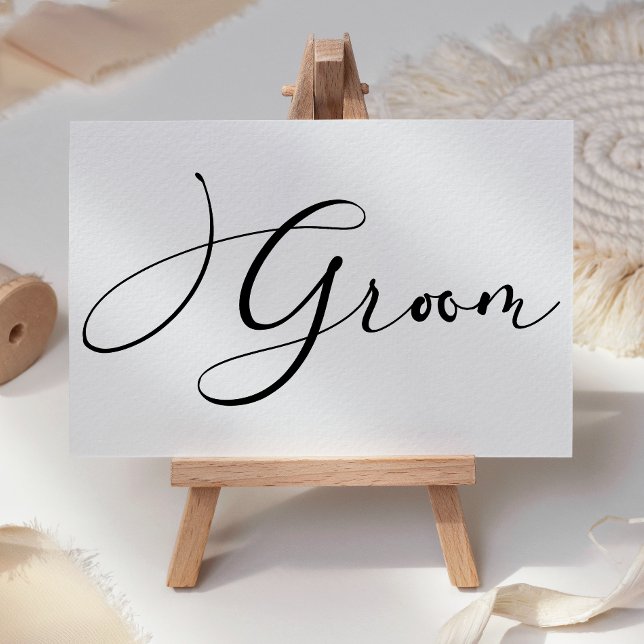 Mesa Tarjeta de lugar reservado de boda simple moderna  (Subido por el creador)