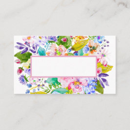 Mesa Tarjeta de lugar romántico de flores rosadas paste