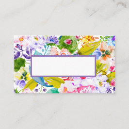 Mesa Tarjeta de lugar romántico floral púrpura moderna 