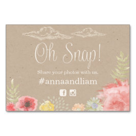 Mesa Tarjeta de medios sociales del Boda Meadow Summer