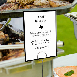 Mesa Tarjeta de nombre de comida moderna minimalista de