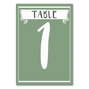 Mesa Tarjeta de número de tabla - 1