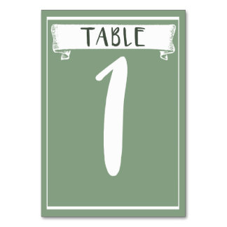 Mesa Tarjeta de número de tabla - 1