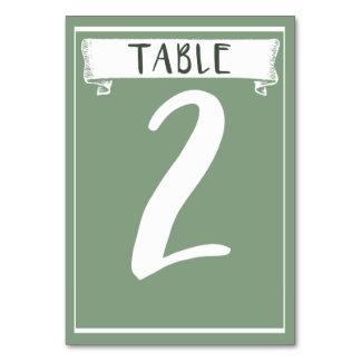 Mesa Tarjeta de número de tabla - 2