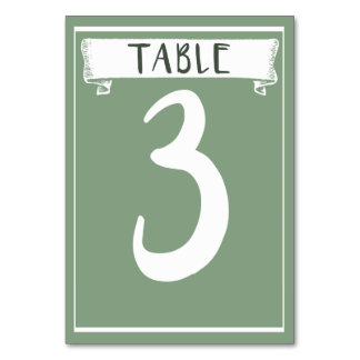 Mesa Tarjeta de número de tabla - 3