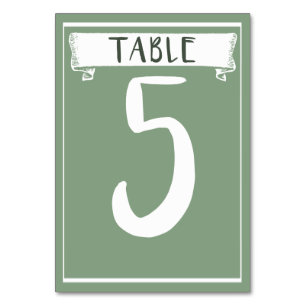 Mesa Tarjeta de número de tabla - 5