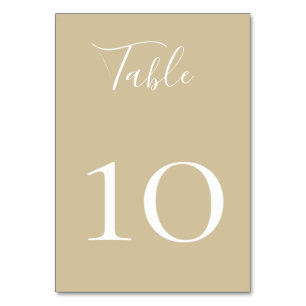 Mesa Tarjeta de número de tabla beige de arena de moda