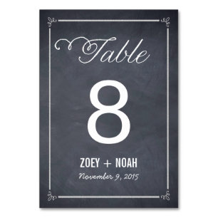 Mesa Tarjeta de número de tabla Boda con distinción de 