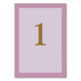 Mesa Tarjeta de número de tabla Boda con marco púrpura 