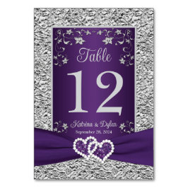 Mesa Tarjeta de número de tabla Boda de corazones de am